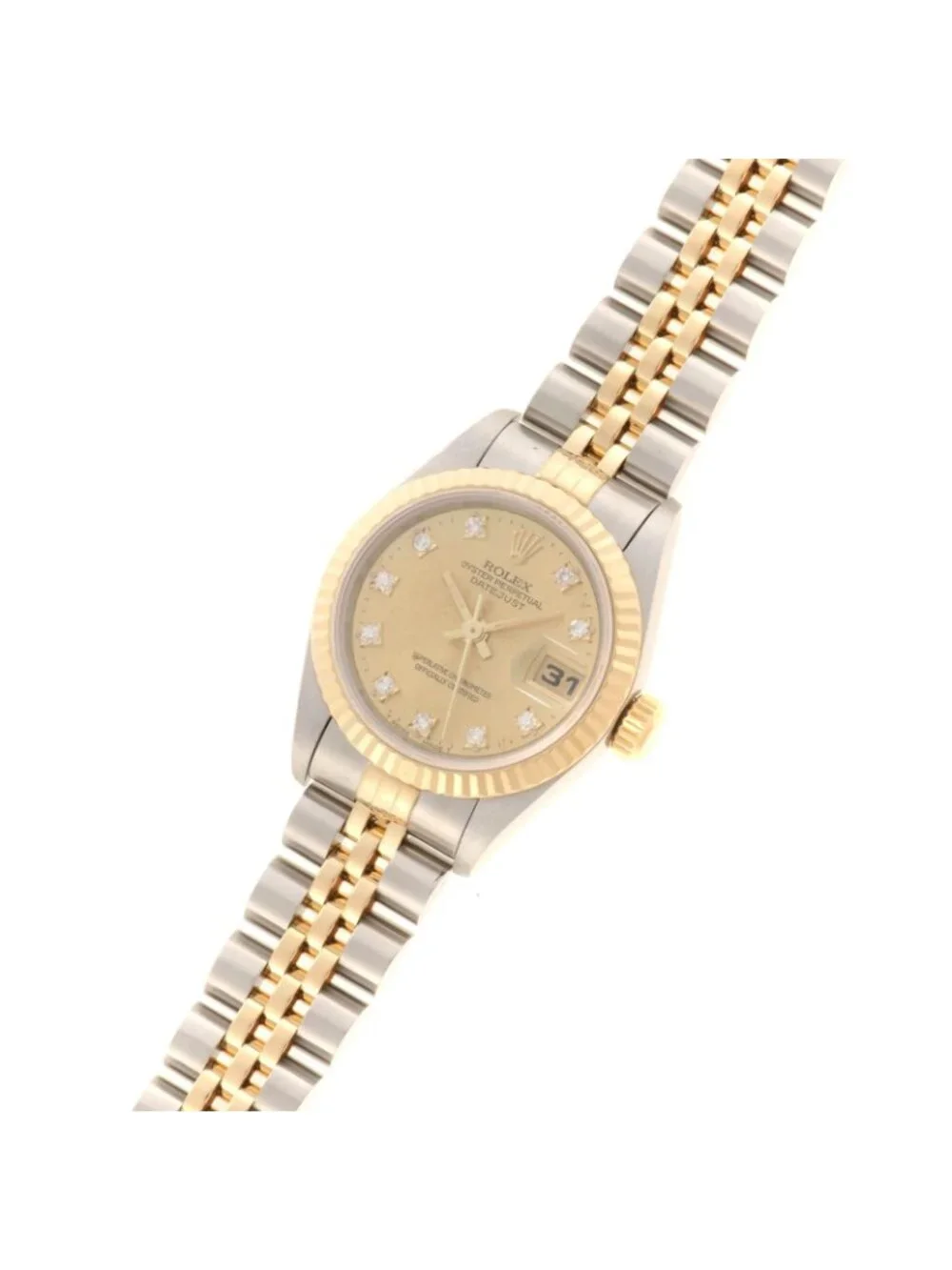 Rolex Datejust Diamond 18k Yellow Gold Stainless Steel Automatic